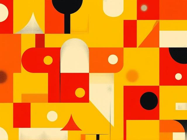 バウハウスの幾何学的な抽象パターン